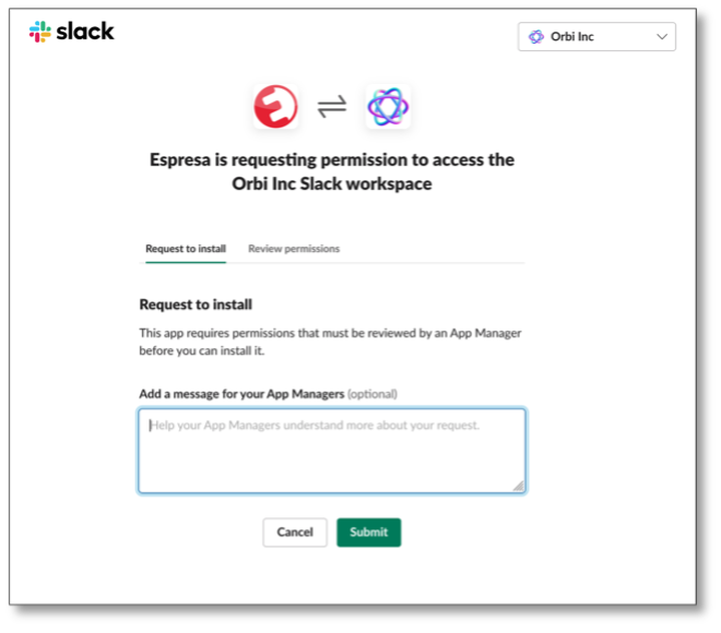 CAD - 4. Slack - app request page.png